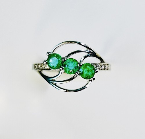 Beautiful natural emerald - emerald, ring