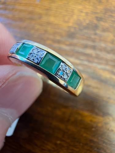 9ct yellow gold emerald and - gold,