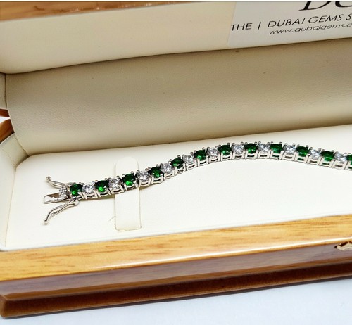 White gold finish - , green