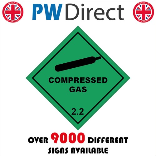 Sign compressed gas - sign,