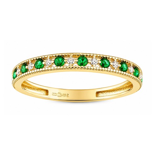 9ct yellow gold emerald - emerald, &