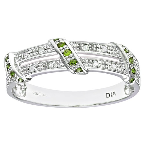 9ct white gold - white, diamond