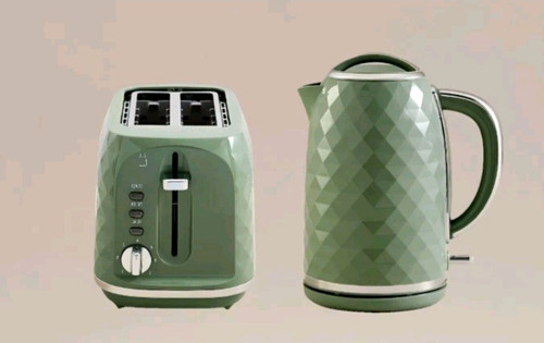 Green diamond kettle toaster - green,