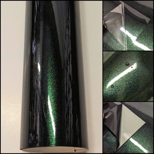 Black midnight green sparkle - black,