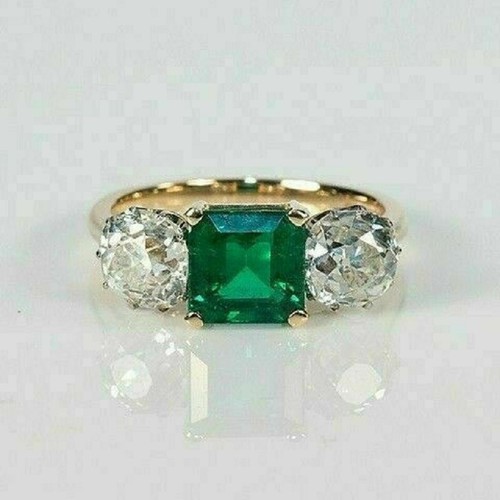 Asscher green emerald - 4, ct