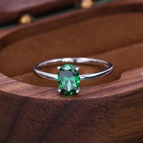 2ct oval cut green - green, diamond