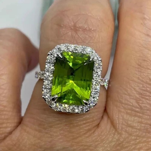 Emerald cut peridot - emerald,