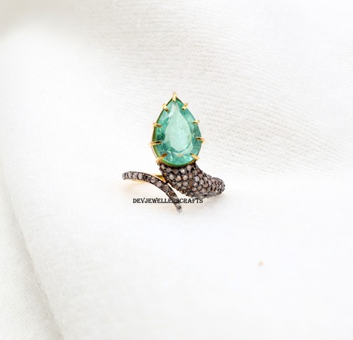 Pear cut emerald pave - pear,