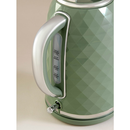 Green diamond textured kettle - diamond,