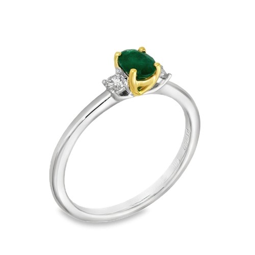 Ladies platinum emerald - platinum,