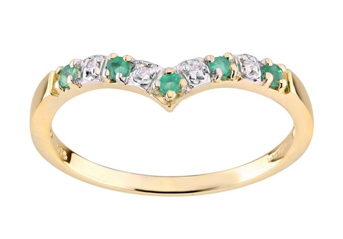 9ct yellow gold emerald - 9ct,