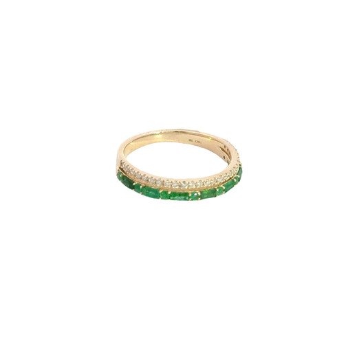 14k solid gold - 14k, emerald