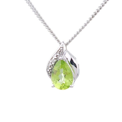 Natural peridot necklace - natural,