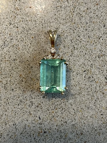 14k beryl and diamond - 14k,