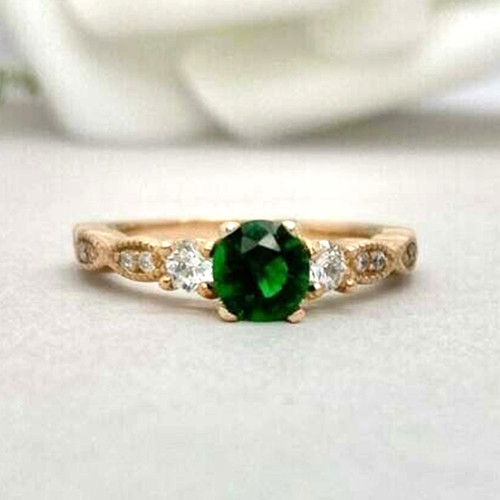 10ct round cut - cut, green
