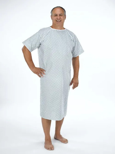 Hospital patient gown blue - , &
