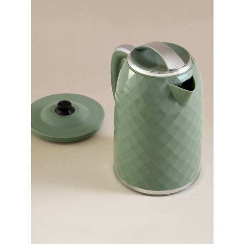 Green diamond textured - green,