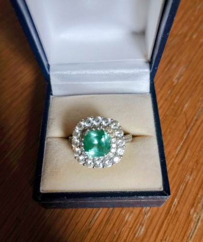 Sterling silver 925 cluster - sterling, cz