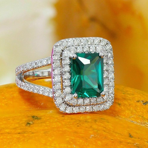 Emerald cut green - emerald,